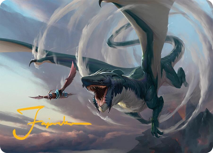 Whirlwing Stormbrood Art Card (27/54) (Gold-Stamped Signature) [Tarkir: Dragonstorm Art Series] | L.A. Mood Comics and Games