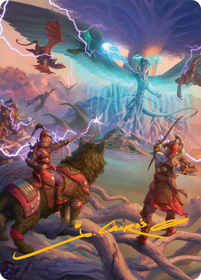 All-Out Assault Art Card (50/54) (Gold-Stamped Signature) [Tarkir: Dragonstorm Art Series] | L.A. Mood Comics and Games