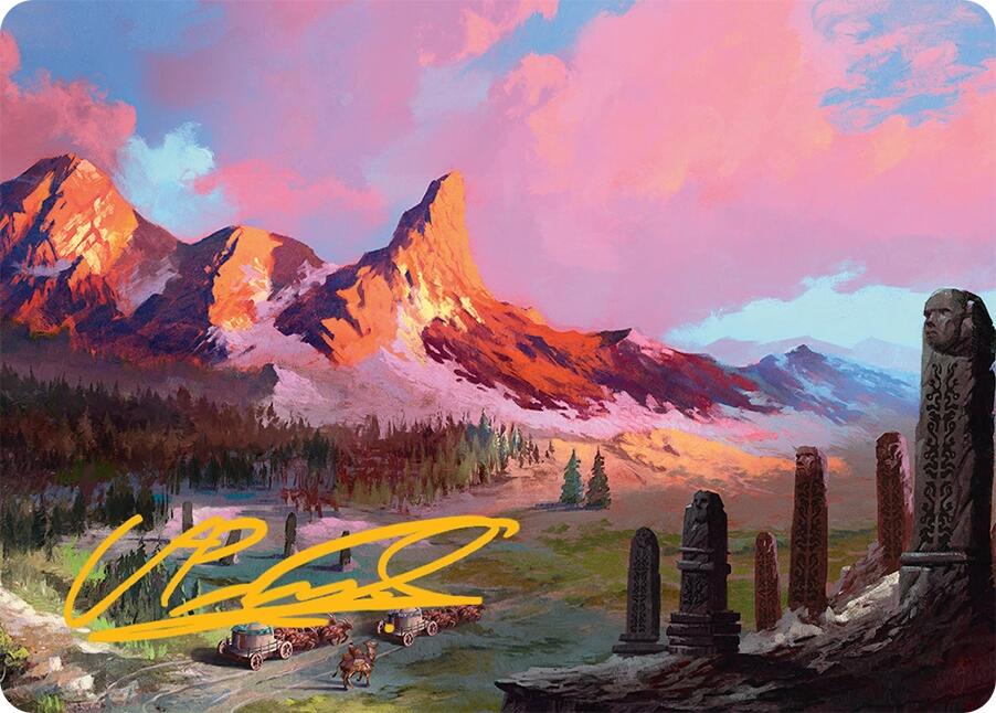 Rugged Highlands Art Card (29/54) (Gold-Stamped Signature) [Tarkir: Dragonstorm Art Series] | L.A. Mood Comics and Games