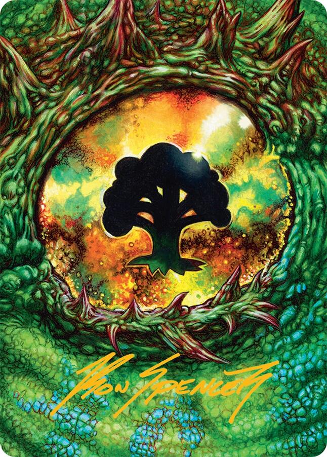 Forest Art Card (32/54) (Gold-Stamped Signature) [Tarkir: Dragonstorm Art Series] | L.A. Mood Comics and Games