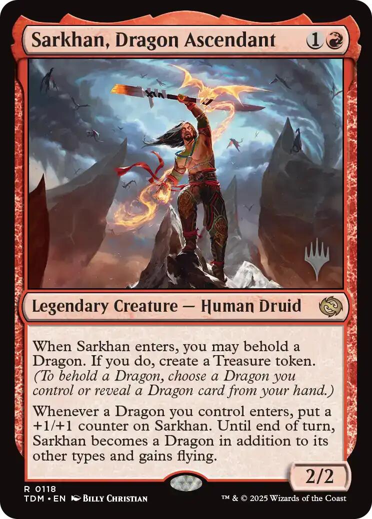 Sarkhan, Dragon Ascendant [Tarkir: Dragonstorm Promos] | L.A. Mood Comics and Games
