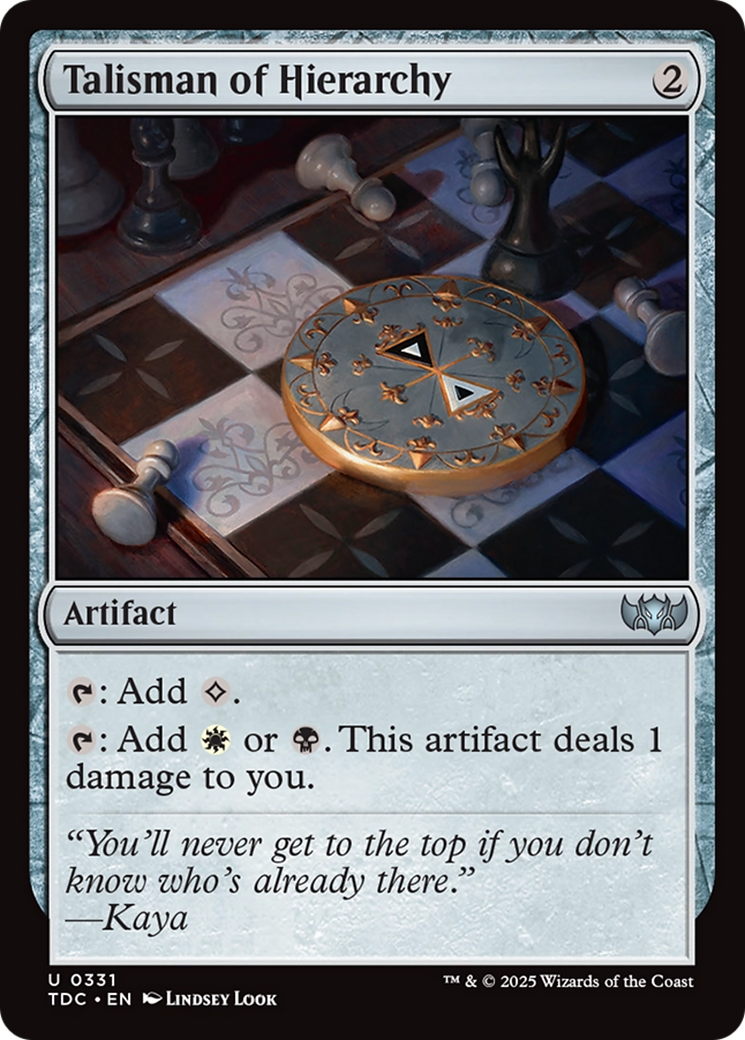 Talisman of Hierarchy [Tarkir: Dragonstorm Commander] | L.A. Mood Comics and Games