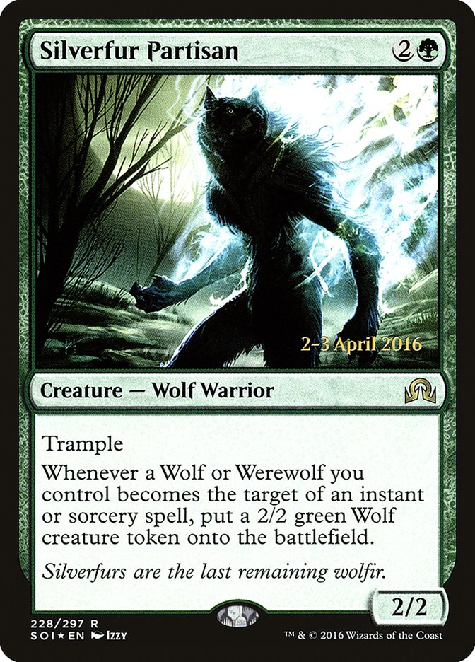 Silverfur Partisan [Shadows over Innistrad Prerelease Promos] | L.A. Mood Comics and Games