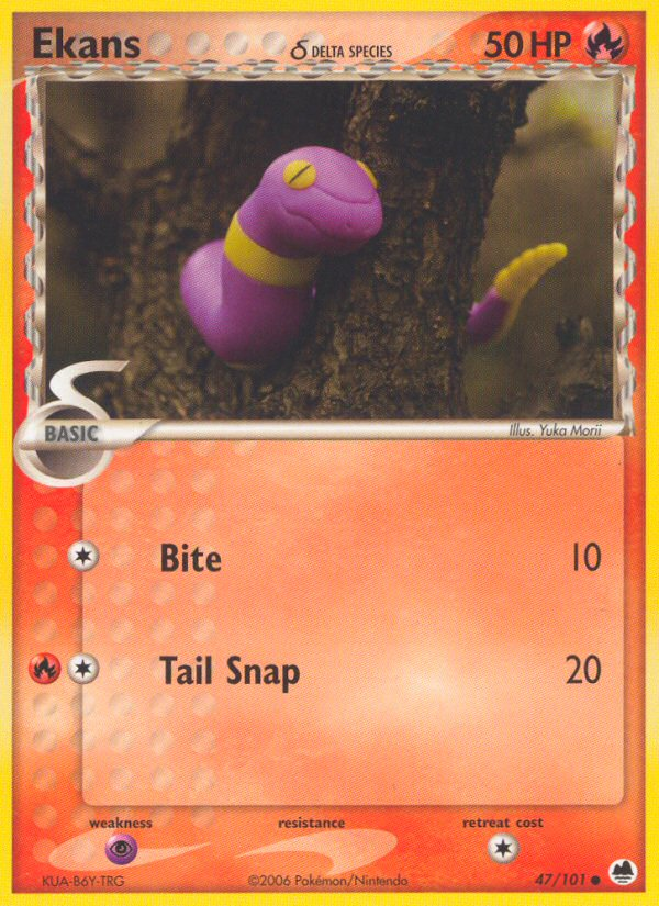 Ekans (47/101) (Delta Species) [EX: Dragon Frontiers] | L.A. Mood Comics and Games