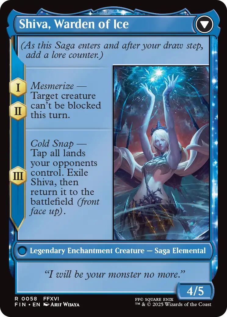 Jill, Shiva's Dominant // Shiva, Warden of Ice [FINAL FANTASY] | L.A. Mood Comics and Games