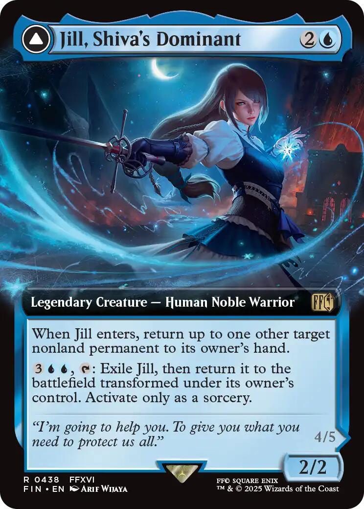 Jill, Shiva's Dominant // Shiva, Warden of Ice (Extended Art) [FINAL FANTASY] | L.A. Mood Comics and Games
