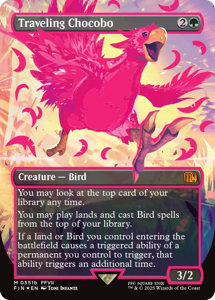Traveling Chocobo (Borderless) (Neon Ink Pink) [FINAL FANTASY] | L.A. Mood Comics and Games