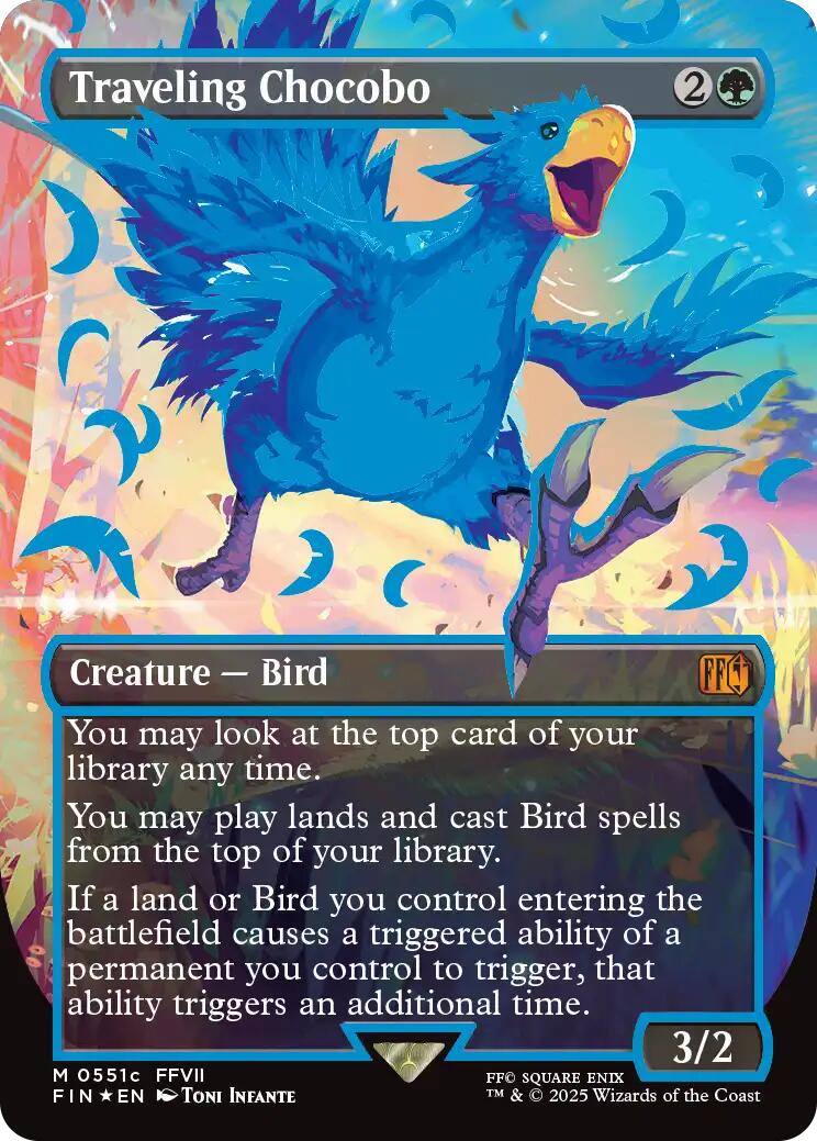 Traveling Chocobo (Borderless) (Neon Ink Blue) [FINAL FANTASY] | L.A. Mood Comics and Games