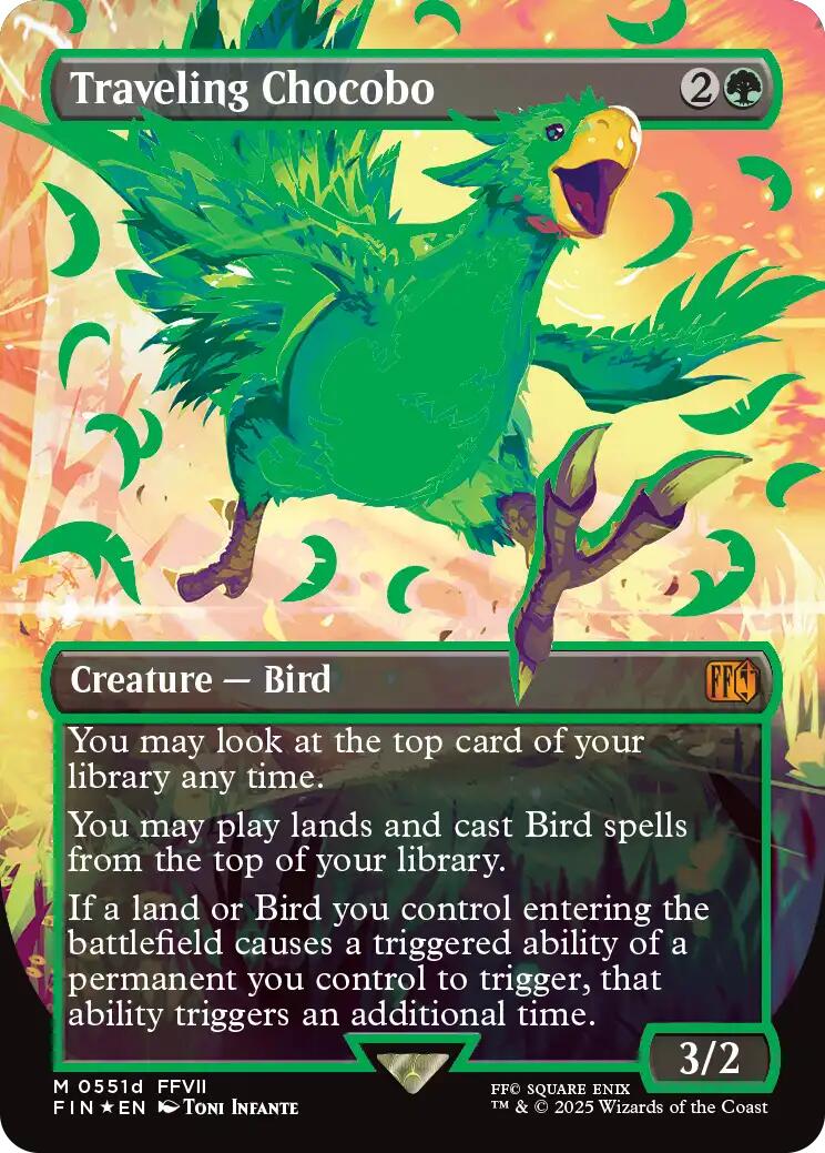 Traveling Chocobo (Borderless) (Neon Ink Green) [FINAL FANTASY] | L.A. Mood Comics and Games