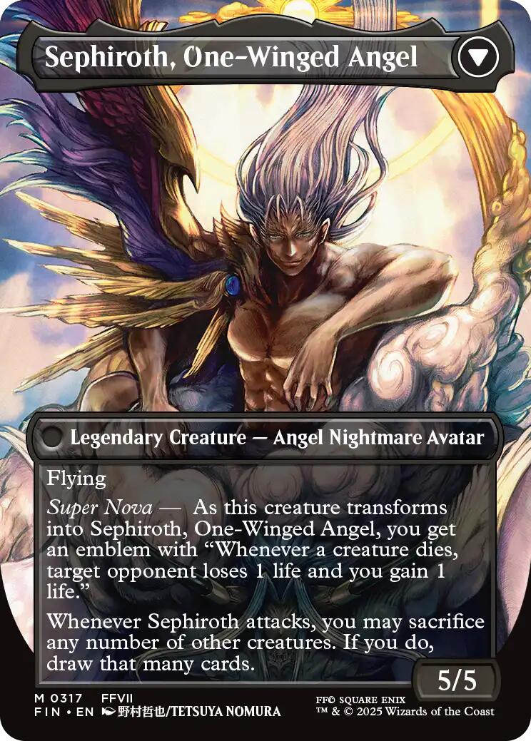 Sephiroth, Fabled SOLDIER // Sephiroth, One-Winged Angel (Borderless) (0317) [FINAL FANTASY] | L.A. Mood Comics and Games
