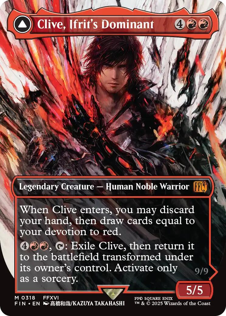 Clive, Ifrit's Dominant // Ifrit, Warden of Inferno (Borderless) (0318) [FINAL FANTASY] | L.A. Mood Comics and Games