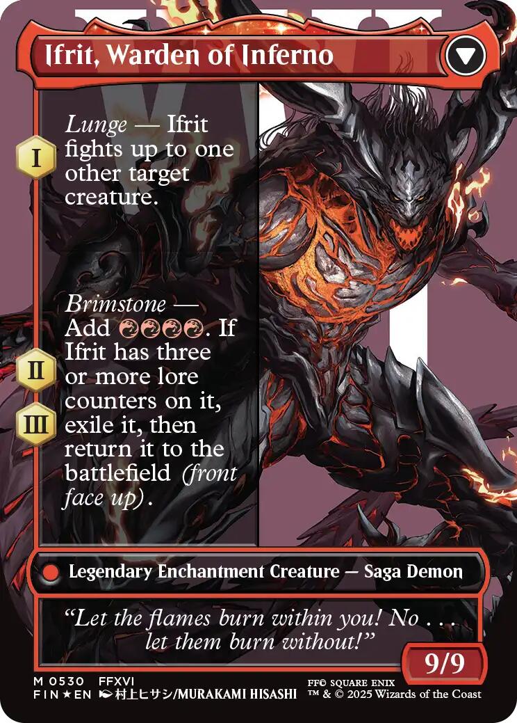 Clive, Ifrit's Dominant // Ifrit, Warden of Inferno (Borderless) (Surge Foil) [FINAL FANTASY] | L.A. Mood Comics and Games