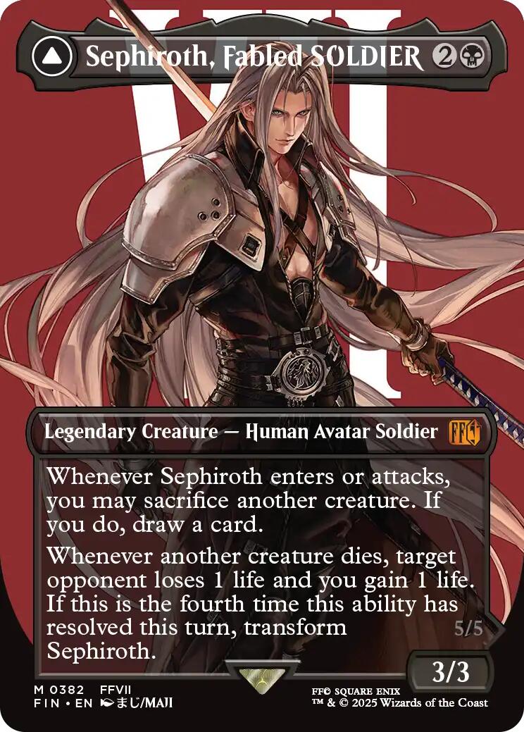 Sephiroth, Fabled SOLDIER // Sephiroth, One-Winged Angel (Borderless) (0382) [FINAL FANTASY] | L.A. Mood Comics and Games