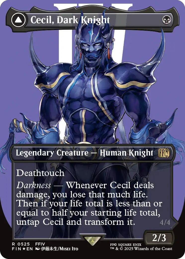Cecil, Dark Knight // Cecil, Redeemed Paladin (Borderless) (Surge Foil) [FINAL FANTASY] | L.A. Mood Comics and Games