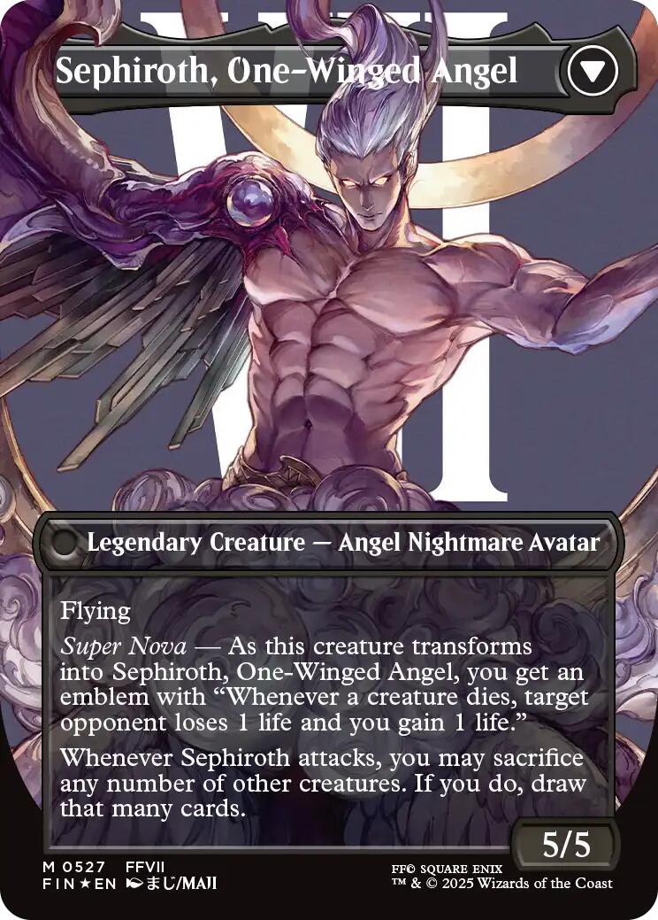 Sephiroth, Fabled SOLDIER // Sephiroth, One-Winged Angel (Borderless) (Surge Foil) [FINAL FANTASY] | L.A. Mood Comics and Games