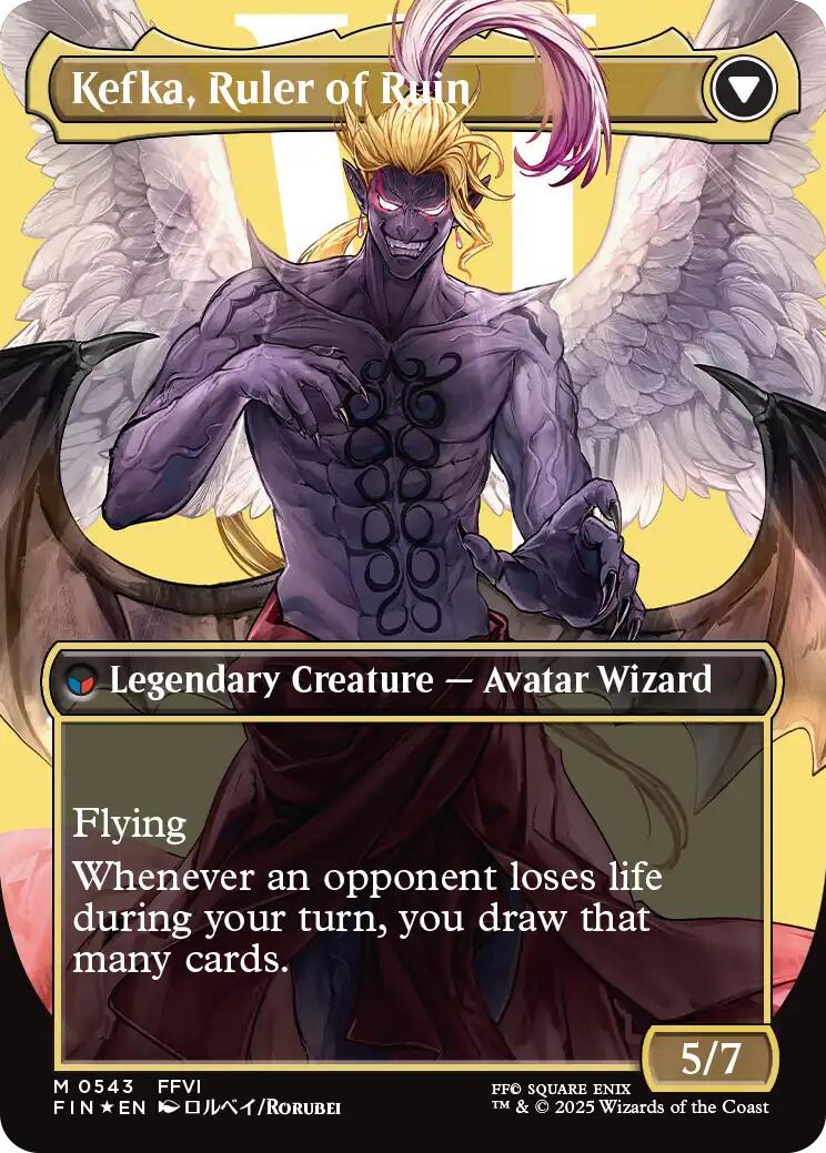 Kefka, Court Mage // Kefka, Ruler of Ruin (Borderless) (Surge Foil) [FINAL FANTASY] | L.A. Mood Comics and Games