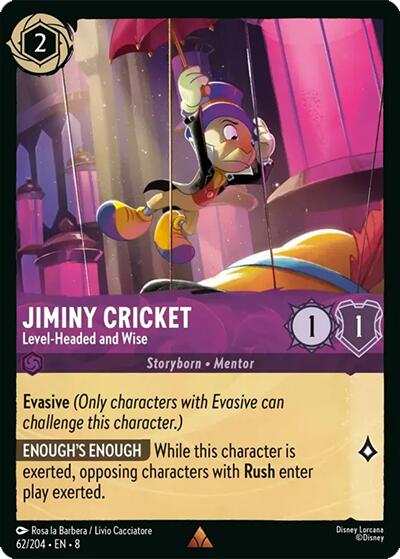 Jiminiy Cricket - Level-Headed and Wise (62/204) [Reign of Jafar] | L.A. Mood Comics and Games