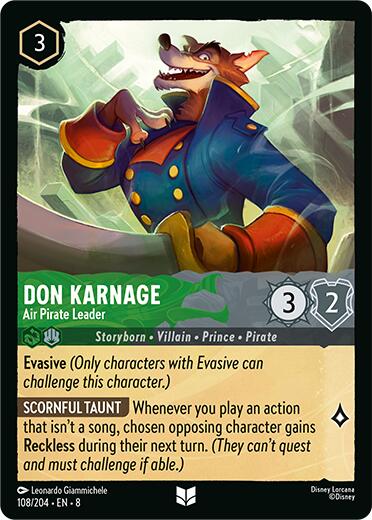 Don Karnage - Air Pirate Leader (108/204) [Reign of Jafar] | L.A. Mood Comics and Games
