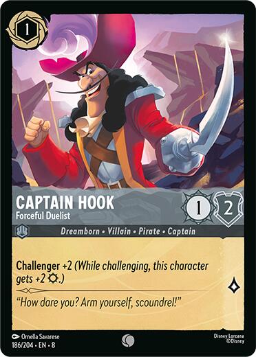 Captain Hook - Forceful Duelist (186/204) [Reign of Jafar] | L.A. Mood Comics and Games