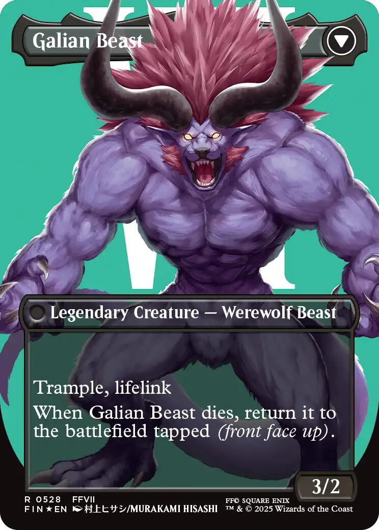Vincent Valentine // Galian Beast (Borderless) (Surge Foil) [FINAL FANTASY] | L.A. Mood Comics and Games