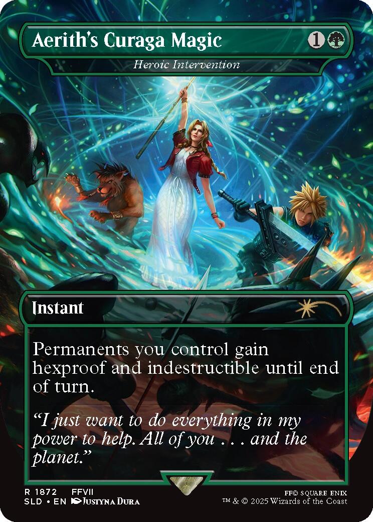 Aerith's Curaga Magic - Heroic Intervention [Secret Lair Drop Series] | L.A. Mood Comics and Games
