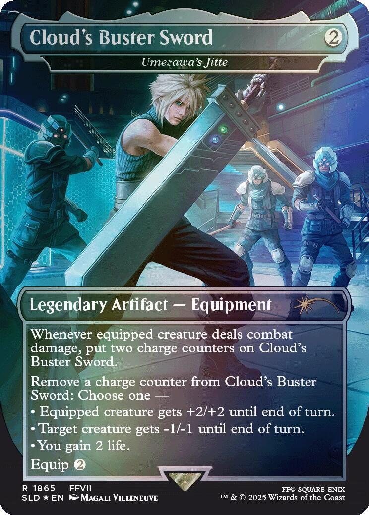 Cloud's Buster Sword - Umezawa's Jitte (Rainbow Foil) [Secret Lair Drop Series] | L.A. Mood Comics and Games