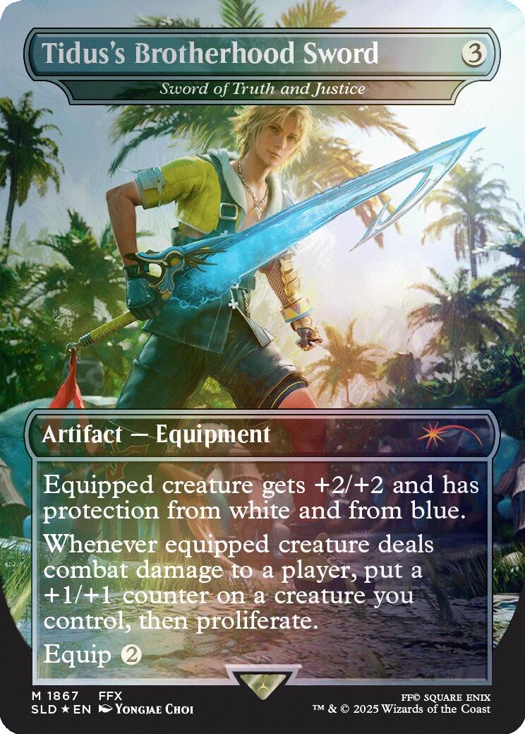 Tidus's Brotherhood Sword - Sword of Truth and Justice (Rainbow Foil) [Secret Lair Drop Series] | L.A. Mood Comics and Games