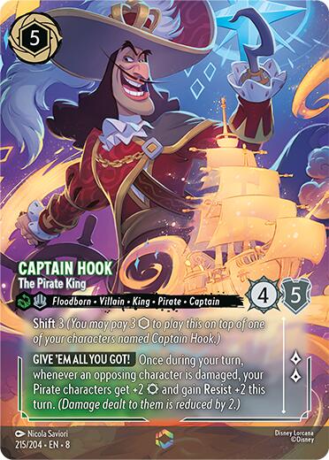 Captain Hook - The Pirate King (Enchanted) (215/204) [Reign of Jafar] | L.A. Mood Comics and Games