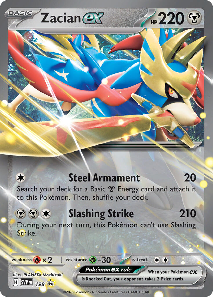 Zacian ex (198) [Scarlet & Violet: Black Star Promos] | L.A. Mood Comics and Games