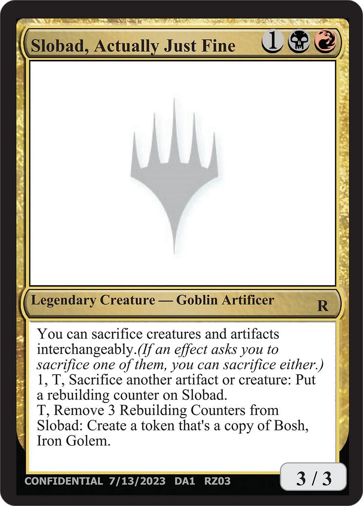 Slobad, Actually Just Fine [Mystery Booster] | L.A. Mood Comics and Games