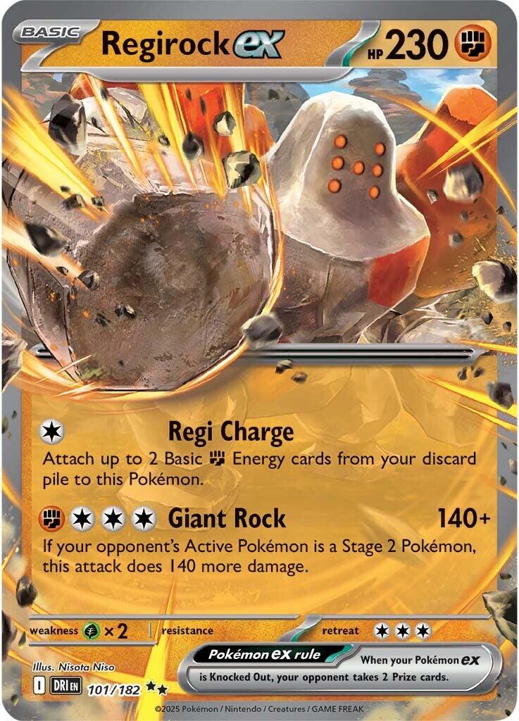 Regirock ex (101/182) [Scarlet & Violet: Destined Rivals] | L.A. Mood Comics and Games