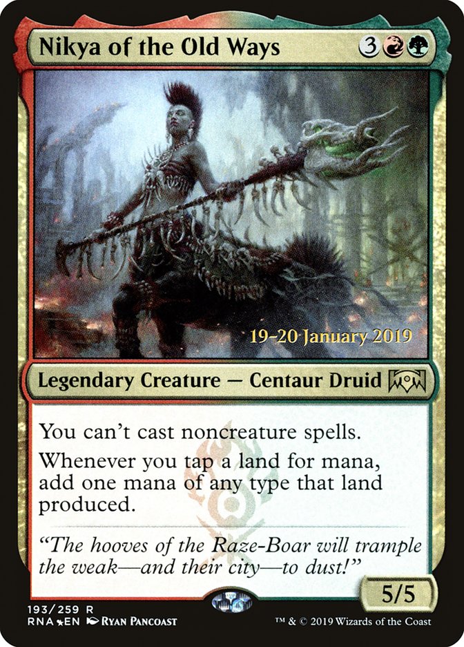 Nikya of the Old Ways [Ravnica Allegiance Prerelease Promos] | L.A. Mood Comics and Games