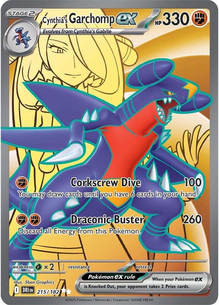Cynthia's Garchomp ex (215/182) [Scarlet & Violet: Destined Rivals] | L.A. Mood Comics and Games