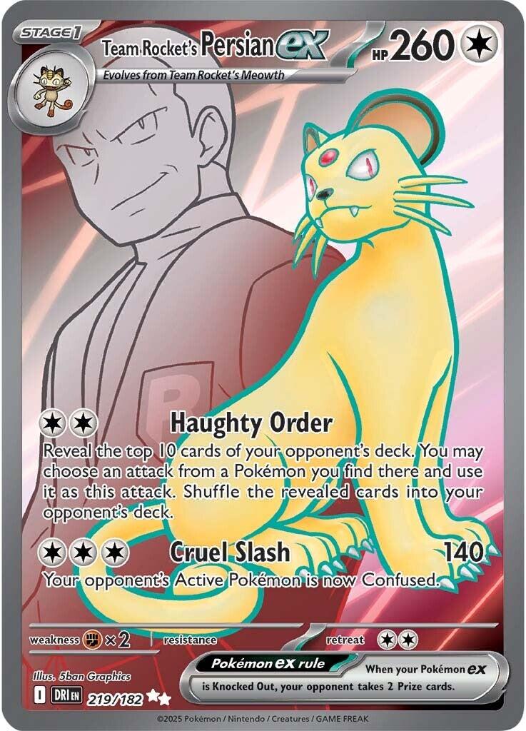 Team Rocket's Persian ex (219/182) [Scarlet & Violet: Destined Rivals] | L.A. Mood Comics and Games