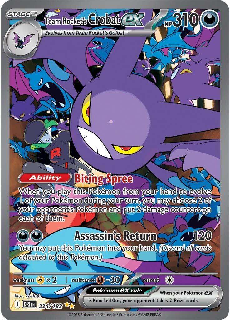Team Rocket's Crobat ex (234/182) [Scarlet & Violet: Destined Rivals] | L.A. Mood Comics and Games