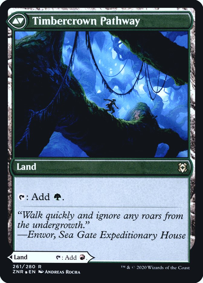 Cragcrown Pathway // Timbercrown Pathway [Zendikar Rising Prerelease Promos] | L.A. Mood Comics and Games