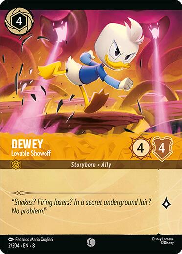 Dewey - Lovable Showoff (Cold Foil) (2/204) [Reign of Jafar] | L.A. Mood Comics and Games