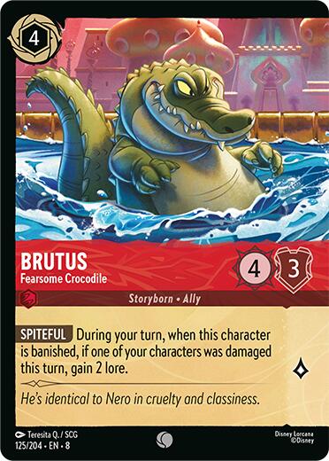 Brutus - Fearsome Crocodile (Cold Foil) (125/204) [Reign of Jafar] | L.A. Mood Comics and Games