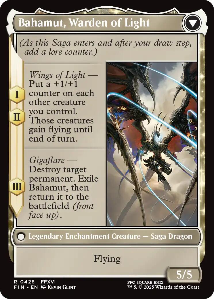Dion, Bahamut's Dominant // Bahamut, Warden of Light (Extended Art) [FINAL FANTASY] | L.A. Mood Comics and Games