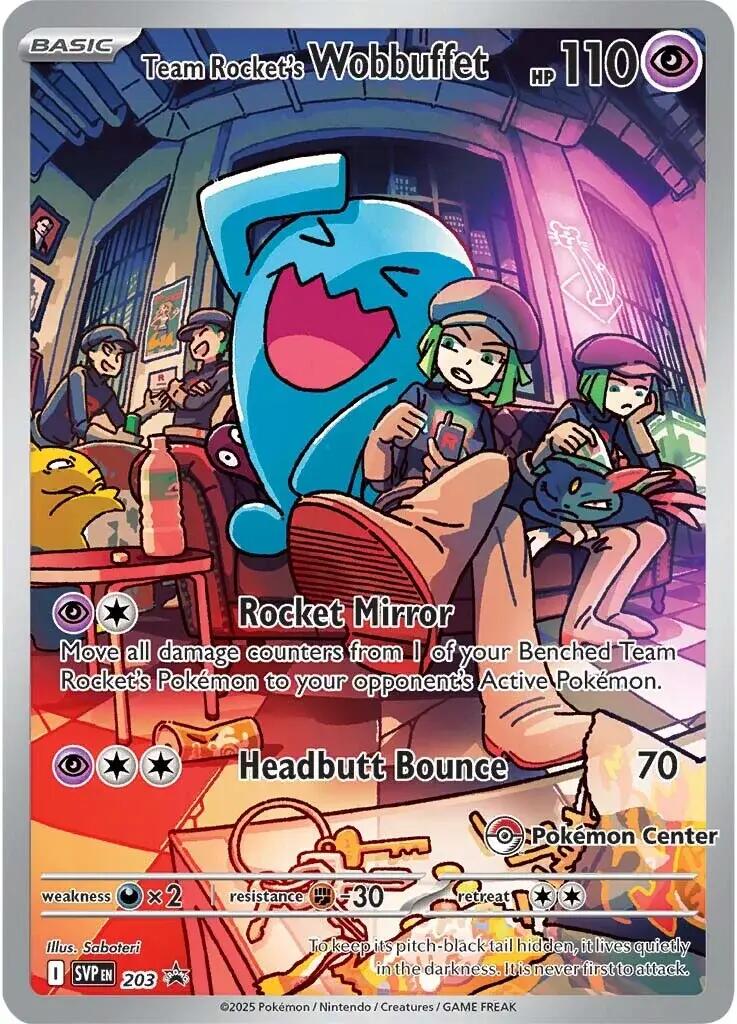 Team Rocket's Wobbuffet (203) (Pokemon Center Exclusive) [Scarlet & Violet: Black Star Promos] | L.A. Mood Comics and Games