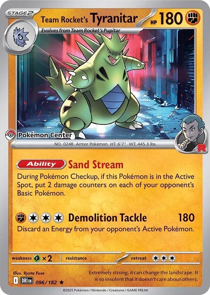 Team Rocket's Tyranitar (096/182) (Pokemon Center Exclusive) [Miscellaneous Cards] | L.A. Mood Comics and Games