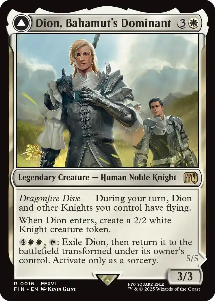 Dion, Bahamut's Dominant // Bahamut, Warden of Light [FINAL FANTASY Prerelease Promo] | L.A. Mood Comics and Games