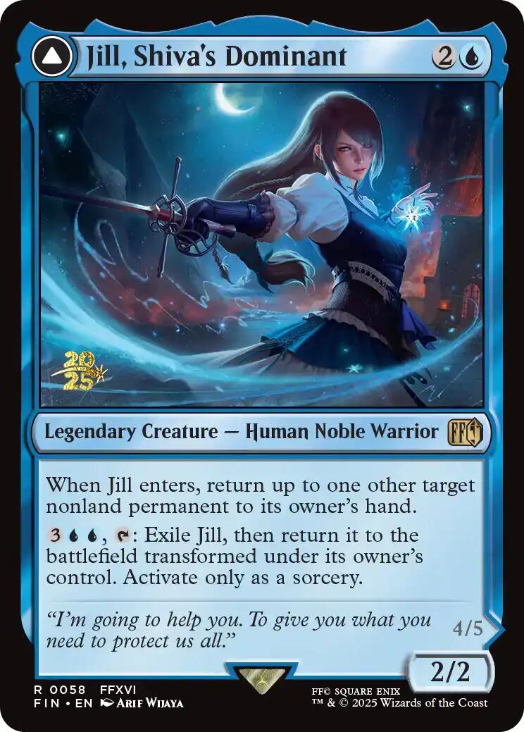Jill, Shiva's Dominant // Shiva, Warden of Ice [FINAL FANTASY Prerelease Promo] | L.A. Mood Comics and Games