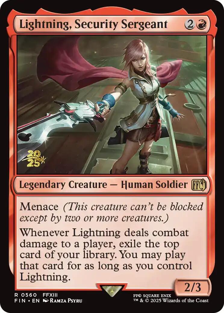 Lightning, Security Sergeant [FINAL FANTASY Prerelease Promo] | L.A. Mood Comics and Games