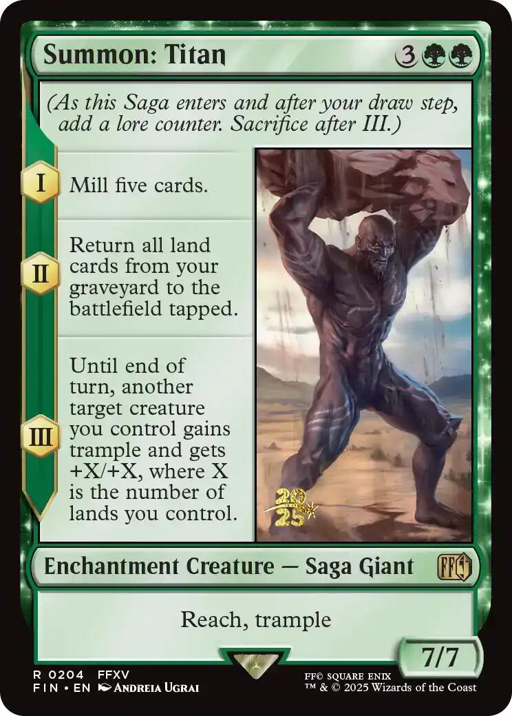 Summon: Titan [FINAL FANTASY Prerelease Promo] | L.A. Mood Comics and Games