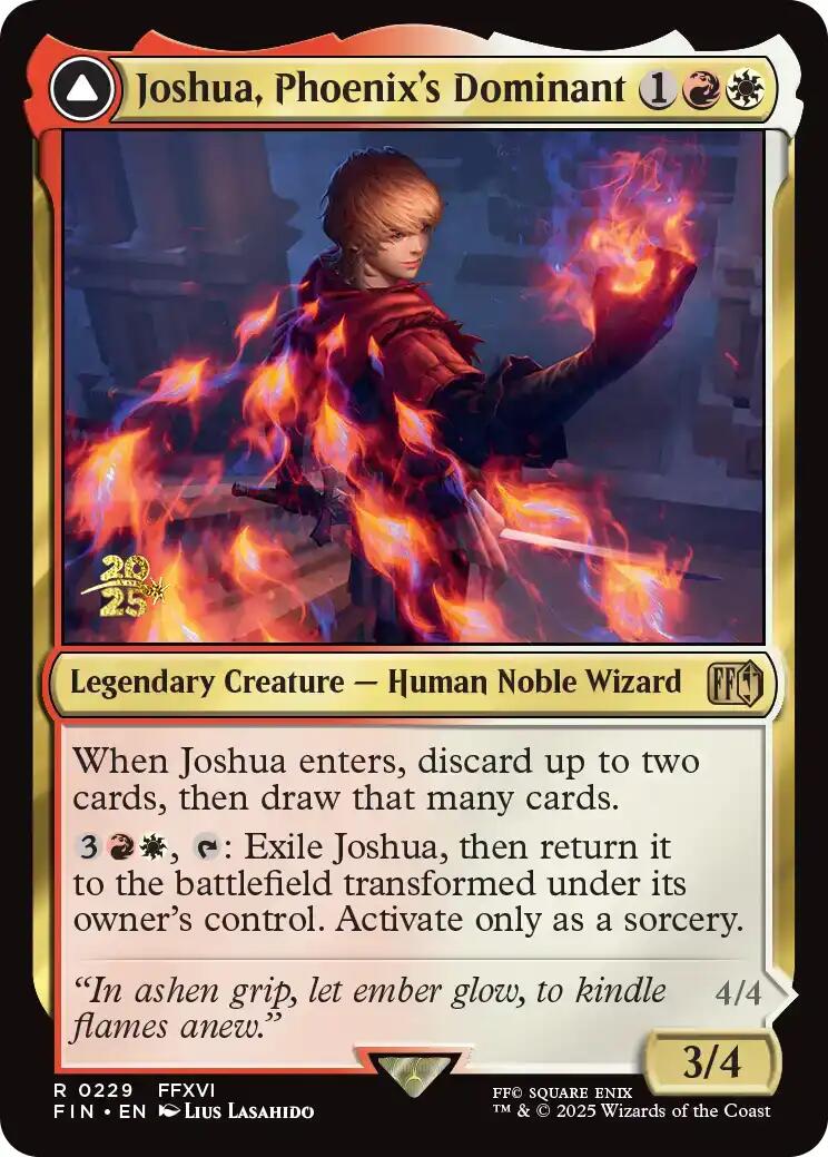 Joshua, Phoenix's Dominant // Phoenix, Warden of Fire [FINAL FANTASY Prerelease Promo] | L.A. Mood Comics and Games