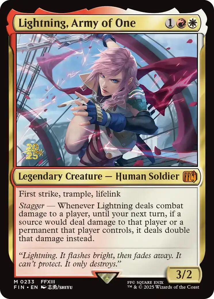 Lightning, Army of One [FINAL FANTASY Prerelease Promo] | L.A. Mood Comics and Games