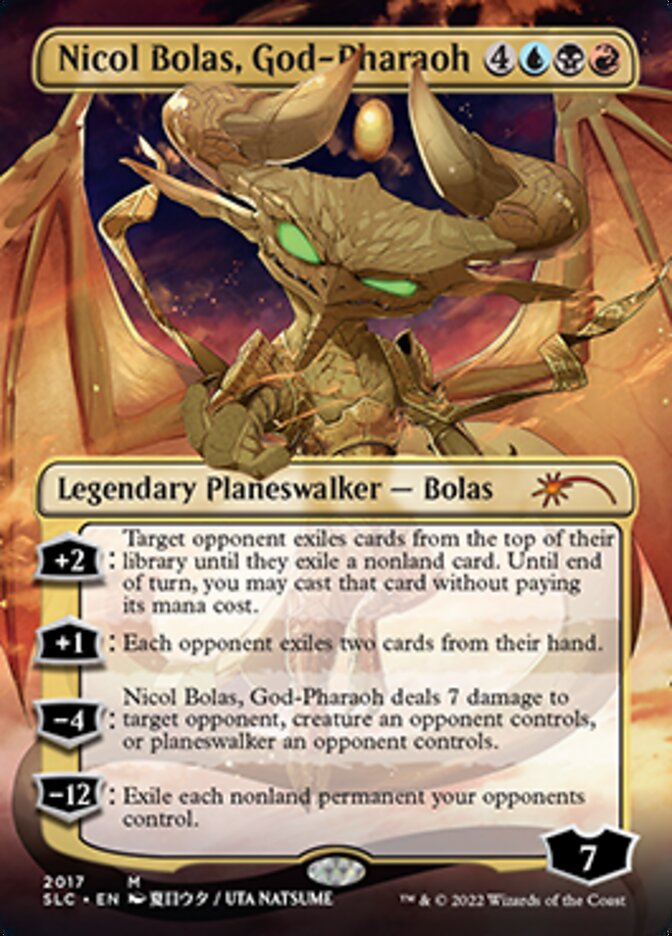 Nicol Bolas, God-Pharaoh (Borderless) [Secret Lair Countdown Kit] | L.A. Mood Comics and Games