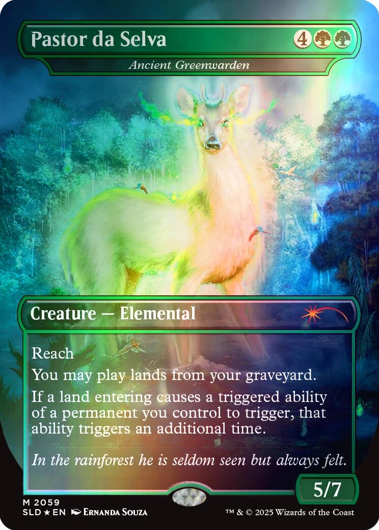 Pastor da Selva - Ancient Greenwarden (Rainbow Foil) [Secret Lair Drop Series] | L.A. Mood Comics and Games