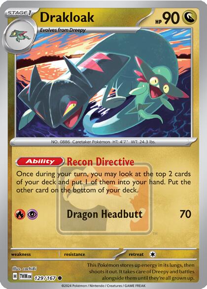 Drakloak (129/167) [League & Championship Cards] | L.A. Mood Comics and Games